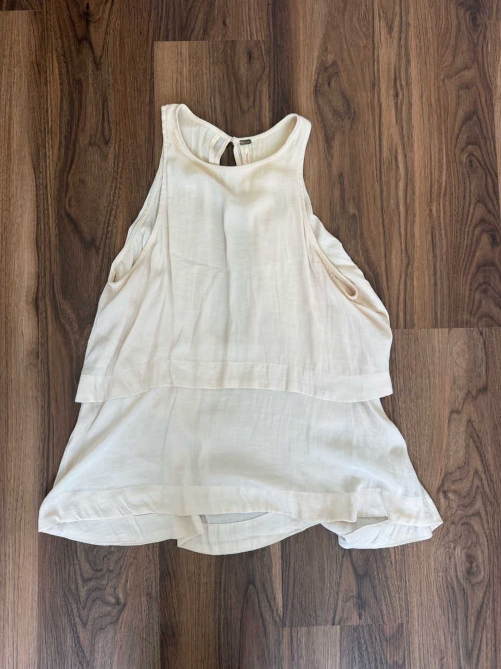Free People Ivory Layered Tank